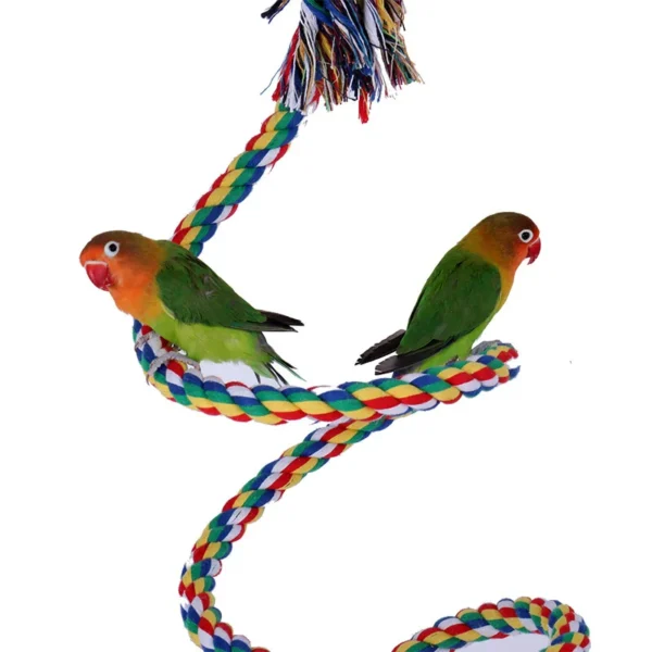 Hot Sale Pet Stand Training Accessories Parrot Rope Hanging Braided Budgie Chew Rope Bird Cage Cockatiel Toy Swing Supplies