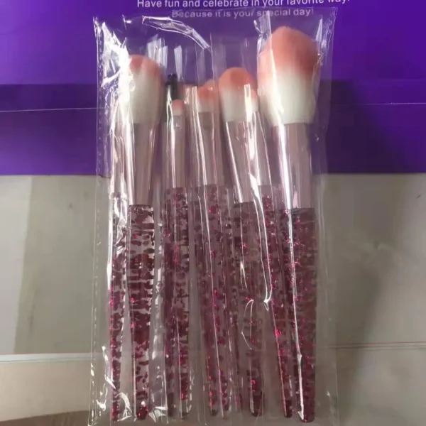 Hot Sale Glitter Shinny Crystal Foundation Blending Power Contour Face Cosmetic Beauty Make Up Tool Set Makeup Brush Set - Image 6