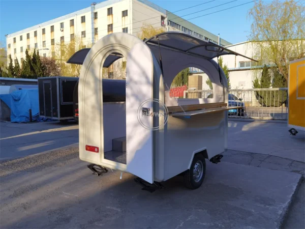 Concession Coffee Trailer Van With Fully Kithen Equipments Snack Fast Food Truck Trailer Ice Cream Hot Dog Cart