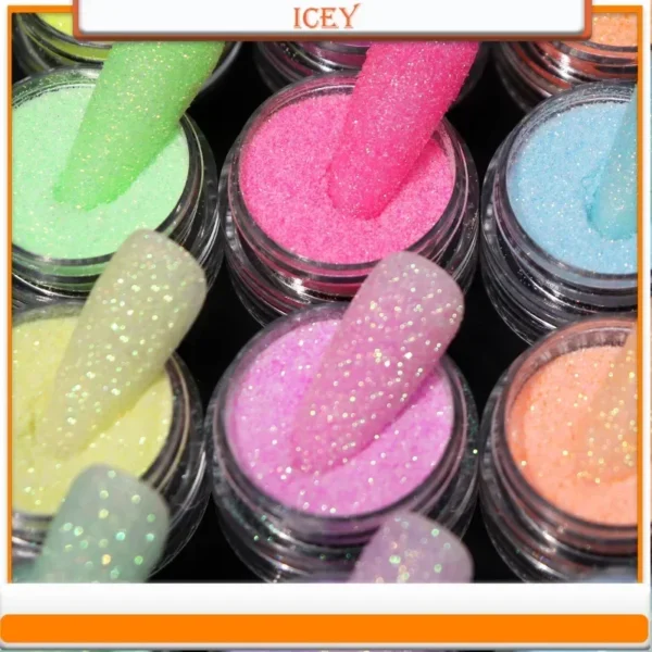 Icey Beauty Christmas Nail Art Sequin Snowflake Round Nail Glitter Flakes Manicure Design Decoration Fine Nail Glitter Powder - Image 4