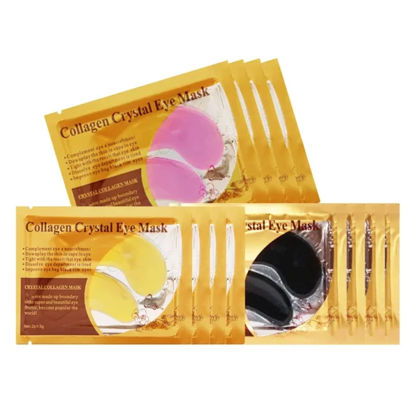 Hot 1 Pair Gold Crystal Collagen Eye Mask Eye Patches for Eye Care Dark Circles Remove Anti-Aging Wrinkle Skin Eye Beauty - Image 2